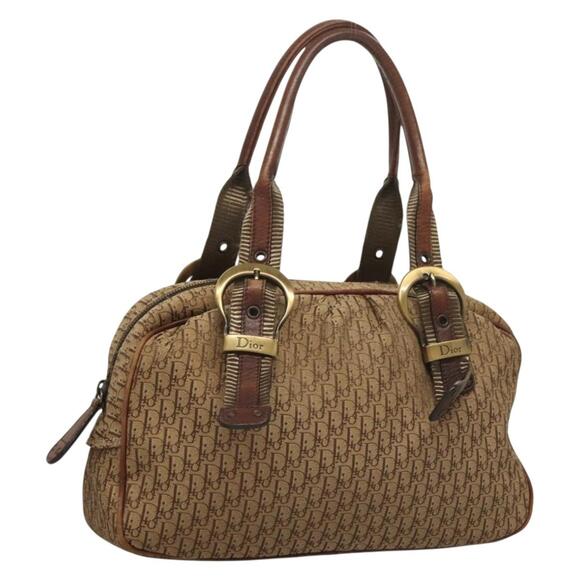 DIOR Trotter Canvas Hand Bag Brown - Picture 1 of 12